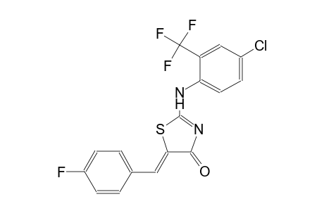 (5Z)-2-[4-chloro-2-(trifluoromethyl)anilino]-5-(4-fluorobenzylidene)-1,3-thiazol-4(5H)-one