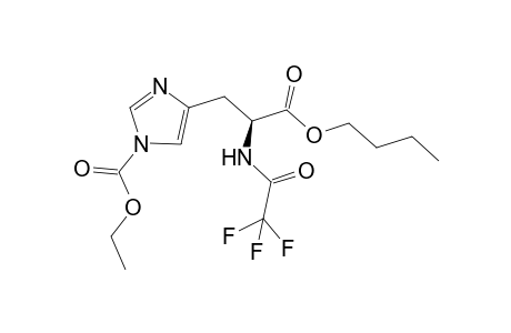 (.alpha.)N-(Trifluoroacetyl)-(IM)N-(ethoxycarbonyl)-L-histidine-n-butyl ester