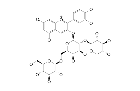CYANIDIN-3-O-BETA-D-XYLOPYRANOSYL-(1->2)-[BETA-D-GLUCOPYRANOSYL-(1->4)]-BETA-D-GALACTOPYRANOSIDE