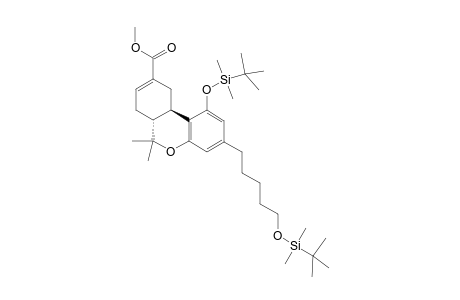 (6aR,10aR)-3-(5-tert-Butyldimethylsiloxypentyl)-9-methoxycarbonyl-6a,7,10,10a-tetrahydro-1-tert-butyldimethylsilyloxy-6,6-dimethyl-6H-dibenzo[b,d]pyran