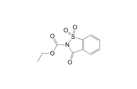 1,2-Benzisothiazole-2(3H)-carboxylic acid, 3-oxo-, ethyl- ester, 1,1-dioxide