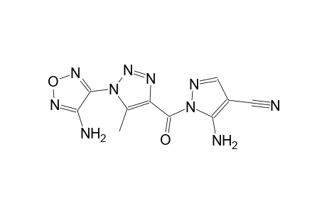 1H-pyrazole-4-carbonitrile, 5-amino-1-[[1-(4-amino-1,2,5-oxadiazol-3-yl)-5-methyl-1H-1,2,3-triazol-4-yl]carbonyl]-