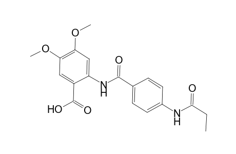 4,5-Dimethoxy-2-[(4-propionamidobenzoyl)amino]benzoic acid