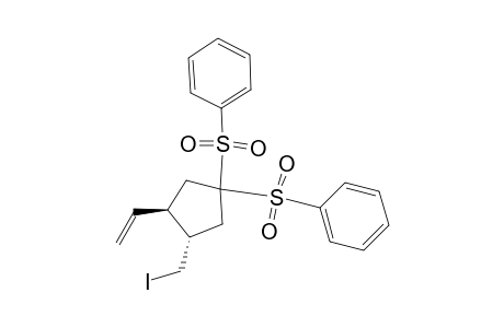 trans-4-Ethenyl-3-iodomethyl-1,1-bis(phenylsulfonyl)cyclopentane