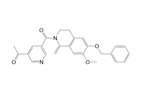 Isoquinoline, 2-[(5-acetyl-3-pyridinyl)carbonyl]-1,2,3,4-tetrahydro-7-methoxy-1-methylene-6-(phenylmethoxy)-