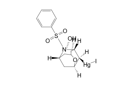 Mercury, [8-hydroxy-6-(phenylsulfonyl)-2-oxa-6-azatricyclo[3.3.1.13,7]dec-4-yl]iodo-, (1.alpha.,3.beta.,4.beta.,5.alpha.,7.beta.,8.alpha.)-