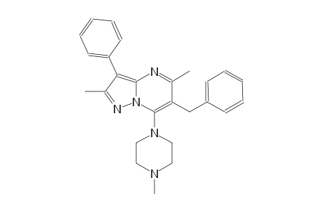 6-benzyl-2,5-dimethyl-7-(4-methyl-1-piperazinyl)-3-phenylpyrazolo[1,5-a]pyrimidine