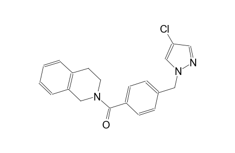 2-{4-[(4-chloro-1H-pyrazol-1-yl)methyl]benzoyl}-1,2,3,4-tetrahydroisoquinoline