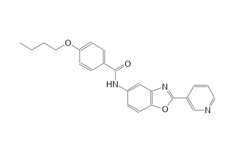 4-butoxy-N-[2-(3-pyridinyl)-1,3-benzoxazol-5-yl]benzamide