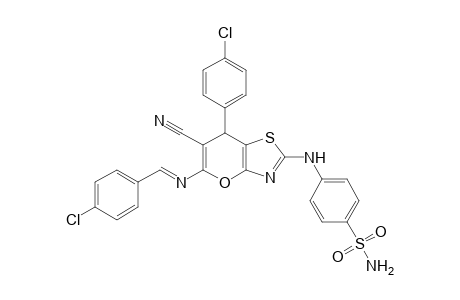 4-(5-(4-Chlorobenzylideneamino)-7-(4-chlorophenyl)-6-cyano-7H- thiazolo[4,5-b]pyrane-2-ylamino)benzenesulfonamide