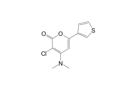 3-chloro-4-(dimethylamino)-6-(3-thienyl)-2H-pyran-2-one
