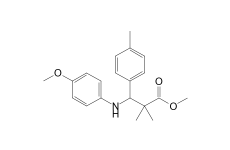 2,2-Dimethyl-3-(p-anisidino)-3-(p-tolyl)propionic acid methyl ester