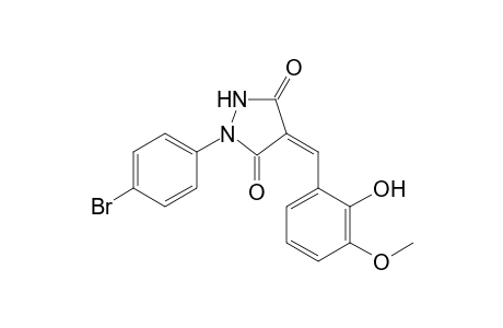 Pyrazolidine-3,5-dione, 1-(4-bromophenyl)-4-(2-hydroxy-3-methoxybenzylideno)-