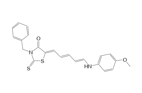 (5Z)-3-benzyl-5-[(2E,4E)-5-(4-methoxyanilino)-2,4-pentadienylidene]-2-thioxo-1,3-thiazolidin-4-one