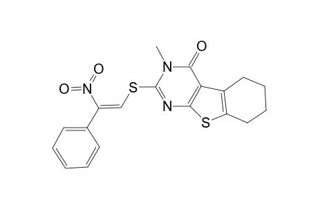 3-Methyl-2-(2-nitro-2-phenyl-vinylsulfanyl)-5,6,7,8-tetrahydro-3H-benzo[4,5]thieno[2,3-d]pyrimidin-4-one