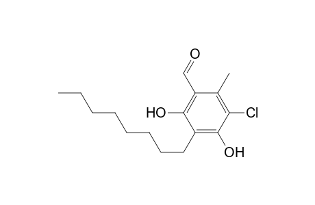 Benzaldehyde, 3-chloro-4,6-dihydroxy-2-methyl-5-octyl-