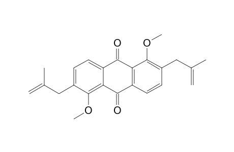 1,5-Dimethoxy-2,6-bis(2'-methylprop-2'-enyl)anthraquinone