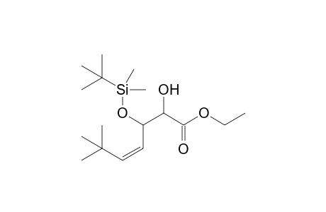 Ethyl (4Z)-3-tert-butyldimethylsilyloxy-2-hydroxy-6,6-dimethylhept-4-enoate