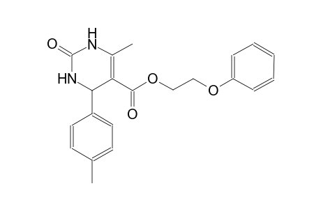5-pyrimidinecarboxylic acid, 1,2,3,4-tetrahydro-6-methyl-4-(4-methylphenyl)-2-oxo-, 2-phenoxyethyl ester
