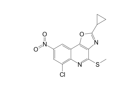 6-Chloro-2-cyclopropyl-4-methylsulfanyl-8-nitrooxazolo[4,5-c]quinoline