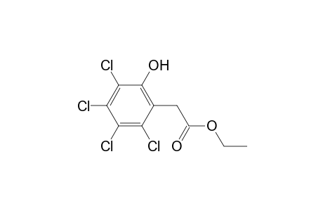 Benzeneacetic acid, 2,3,4,5-tetrachloro-6-hydroxy-, ethyl ester