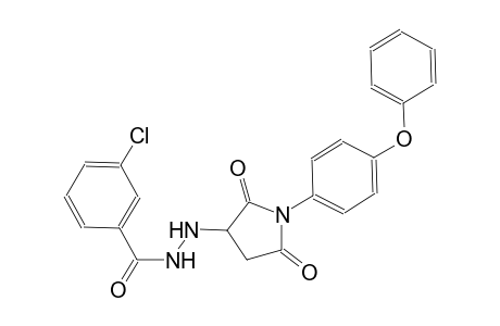 3-chloro-N'-[2,5-dioxo-1-(4-phenoxyphenyl)-3-pyrrolidinyl]benzohydrazide