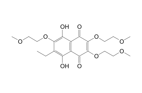 5,8-Dihydroxy-2,3,7-tri(1,4-dioxapentyl)-6-ethyl-1,4-naphthoquinone
