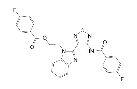 2-(2-{4-[(4-fluorobenzoyl)amino]-1,2,5-oxadiazol-3-yl}-1H-benzimidazol-1-yl)ethyl 4-fluorobenzoate