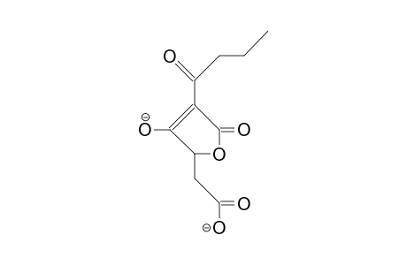 3-Butanoyl-4-hydroxy-2(5H)-furanon-5-acetic acid, dianion