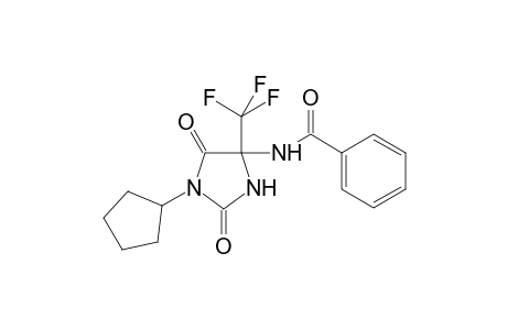 N-[1-cyclopentyl-2,5-dioxo-4-(trifluoromethyl)imidazolidin-4-yl]benzamide