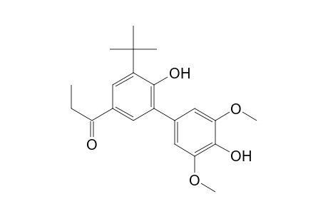 1-Propanone, 1-[5-(1,1-dimethylethyl)-4',6-dihydroxy-3',5'-dimethoxy[1,1'-biphenyl]-3-yl]-