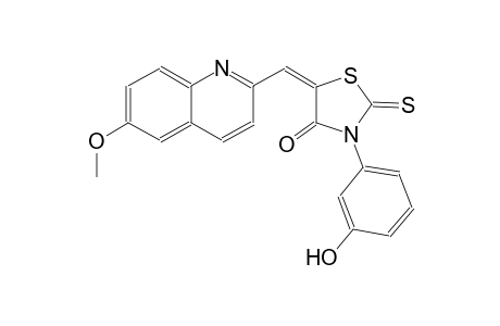 4-thiazolidinone, 3-(3-hydroxyphenyl)-5-[(6-methoxy-2-quinolinyl)methylene]-2-thioxo-, (5E)-