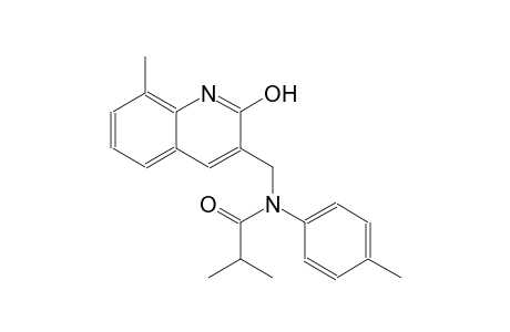 N-[(2-hydroxy-8-methyl-3-quinolinyl)methyl]-2-methyl-N-(4-methylphenyl)propanamide
