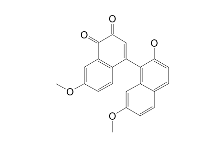 [1,1'-Binaphthalene]-3,4-dione, 2'-hydroxy-6,7'-dimethoxy-