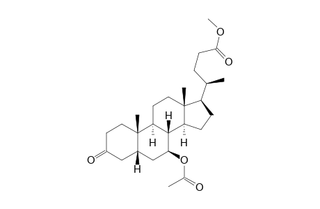 Cholan-24-oic acid, 7-(acetyloxy)-3-oxo-, methyl ester, (5.beta.,7.beta.)-