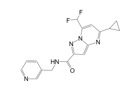 5-cyclopropyl-7-(difluoromethyl)-N-(3-pyridinylmethyl)pyrazolo[1,5-a]pyrimidine-2-carboxamide