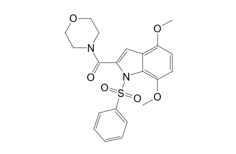 (1-Benzenesulfonyl-4,7-dimethoxy-1H-indol-2-yl)-morpholin-4-yl-methanone