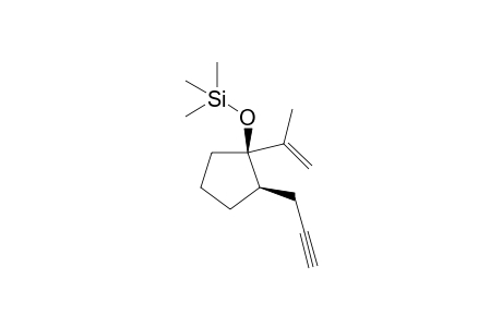 rel-Trimethyl(((1R,2R)-1-(isopropenyl)-2-(prop-2-yn-1-yl)-cyclopentyl)oxy)silane