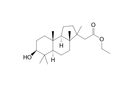 Ethyl 2,3,3a,4,5,5a,6,7,8,9,9a,9b-Dodecahydro-7-hydroxy-3,3a,6,6,9a-pentamethyl-1H-cyclopenta[a]naphthalene-3-acetate