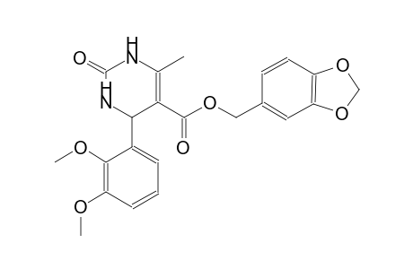 1,3-benzodioxol-5-ylmethyl 4-(2,3-dimethoxyphenyl)-6-methyl-2-oxo-1,2,3,4-tetrahydro-5-pyrimidinecarboxylate