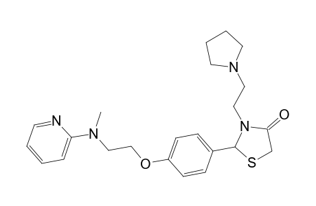 2-(4-(2-(Methyl(pyridin-2-yl)amino)ethoxy)phenyl)-3-(2-(pyrrolidin-1-yl)ethyl)thiazolidin-4-one