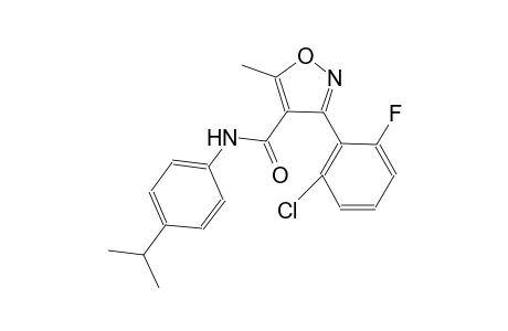 3-(2-chloro-6-fluorophenyl)-N-(4-isopropylphenyl)-5-methyl-4-isoxazolecarboxamide
