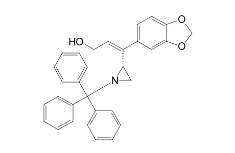 (Z)-3-(1,3-benzodioxol-5-yl)-3-[(2R)-1-(triphenylmethyl)-2-aziridinyl]-2-propen-1-ol