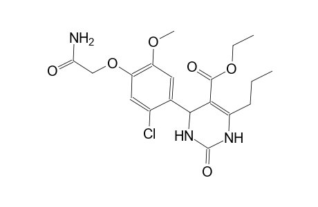 ethyl 4-[4-(2-amino-2-oxoethoxy)-2-chloro-5-methoxyphenyl]-2-oxo-6-propyl-1,2,3,4-tetrahydro-5-pyrimidinecarboxylate