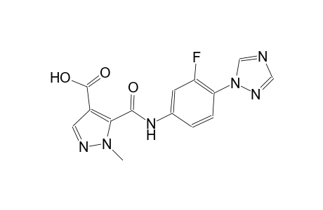 1H-pyrazole-4-carboxylic acid, 5-[[[3-fluoro-4-(1H-1,2,4-triazol-1-yl)phenyl]amino]carbonyl]-1-methyl-