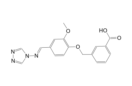 3-({2-methoxy-4-[(E)-(4H-1,2,4-triazol-4-ylimino)methyl]phenoxy}methyl)benzoic acid