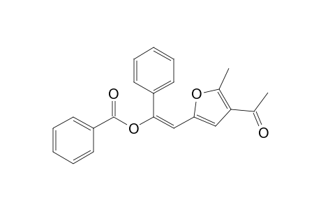 2-methyl-3-acetyl-5-[2-(benzoyloxy)-2-phenylethenyl]furan