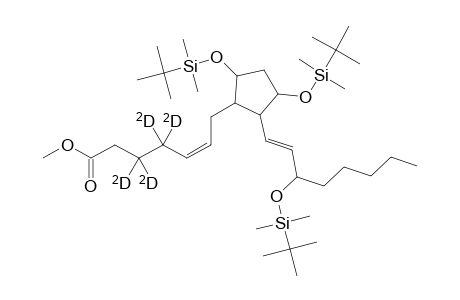 .alpha.-7-(2-(3-(tert-butyldimethylsiloxy)-octa-1(E)-enyl)-3,5-di(tert-butyldimethylsiloxy)cyclopentyl)hepta-5(Z)-enoic acid methyl ester (3,3,4-D4)