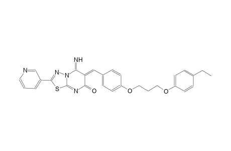 (6Z)-6-{4-[3-(4-ethylphenoxy)propoxy]benzylidene}-5-imino-2-(3-pyridinyl)-5,6-dihydro-7H-[1,3,4]thiadiazolo[3,2-a]pyrimidin-7-one