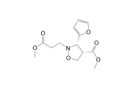 2-Isoxazolidinepropanoic acid, 3-(2-furanyl)-4-(methoxycarbonyl)-, methyl ester, cis-